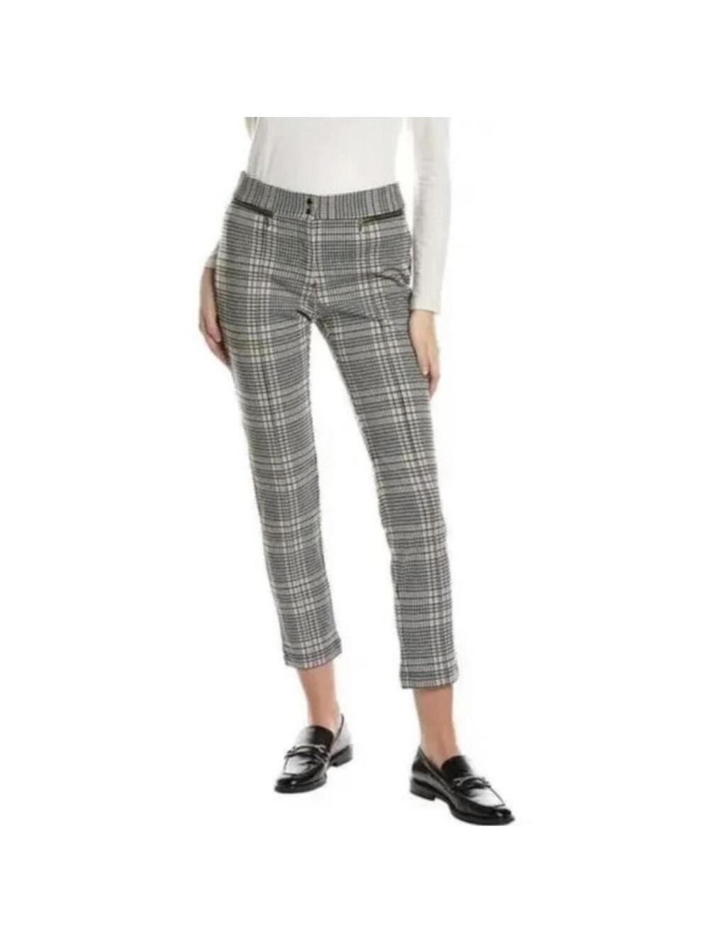 J. Mclaughlin Yara Pant Houndstooth Plaid Beige Black Size 14 Office Dress Pants